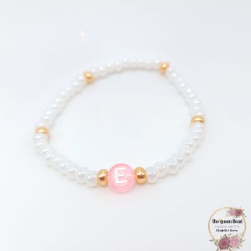 Initial Bracelet - Blossoms & Buttercups Collection at The Queen Bead