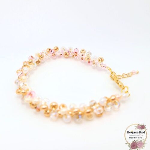 Blushing Bride Twisted Bracelet at The Queen Bead