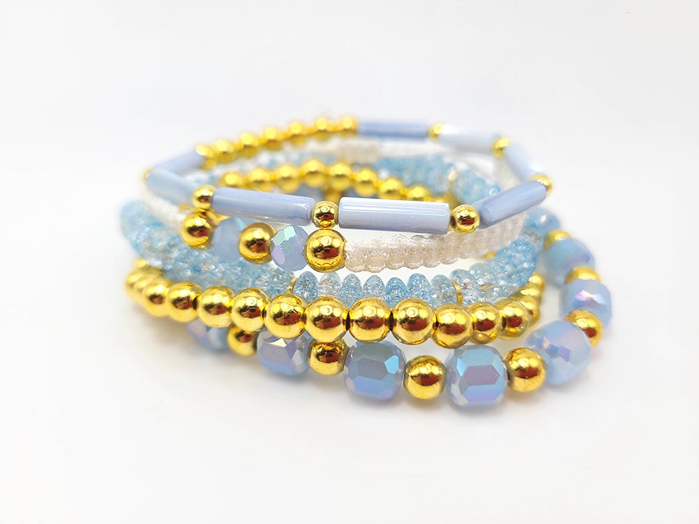 Bracelets from The Santorini Collection at The Queen Bead