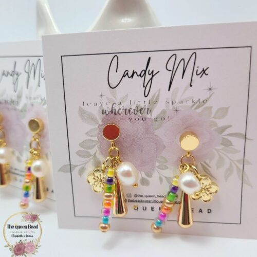 Candy Vibes Stud Dangle Earrings at The Queen Bead