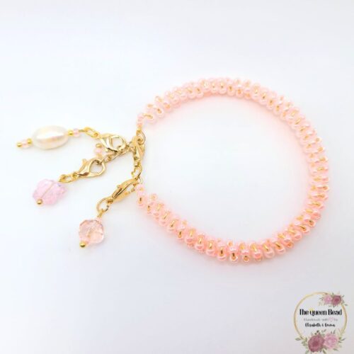 Pretty in Pink Twisted Bracelet at The Queen Bead