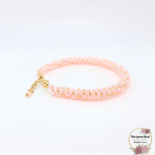 Pretty in Pink Twisted Bracelet at The Queen Bead