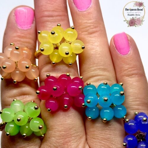 Rings in Fruit Colors - Bouquet of Beads Collection at The Queen Bead