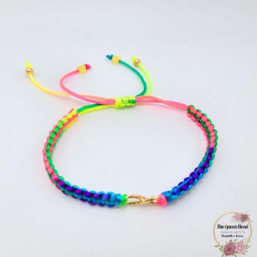 Under the Rainbow Braided Infinity Bracelet at The Queen Bead