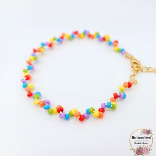 Under the Rainbow Twisted Bracelet at The Queen Bead